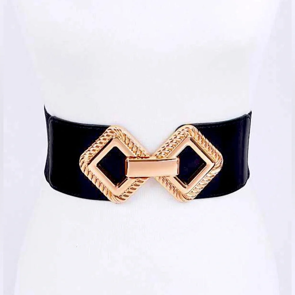Plus Size Chunky Elastic Statement Belt